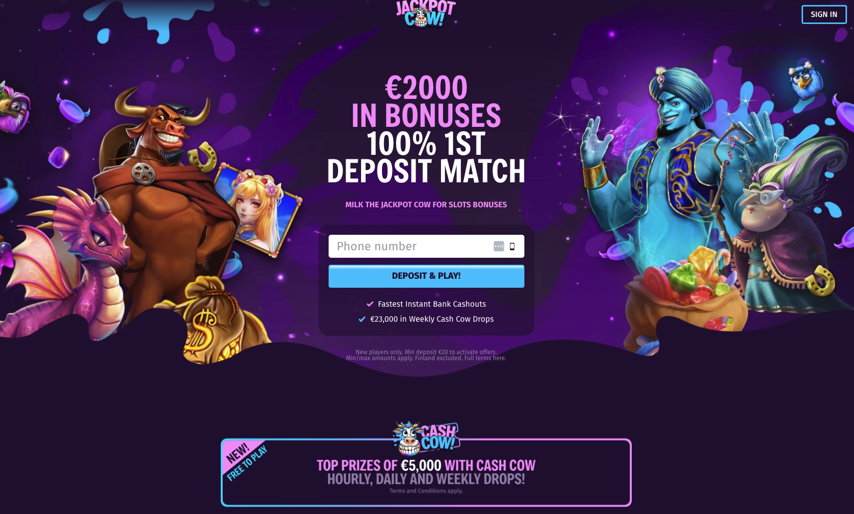 Jackpot cow uden rofus